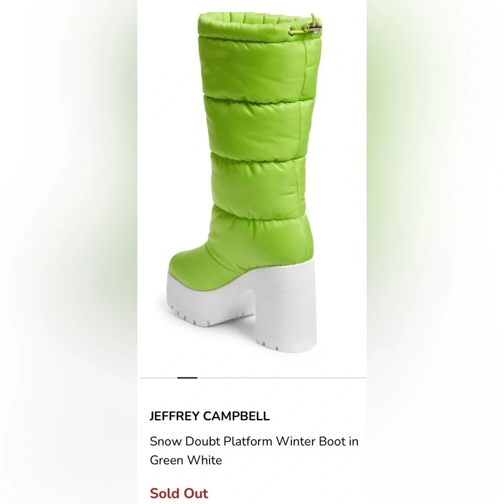 Jeffrey Campbell Snow Doubt Platform Winter Boot Size 6.5 NEW